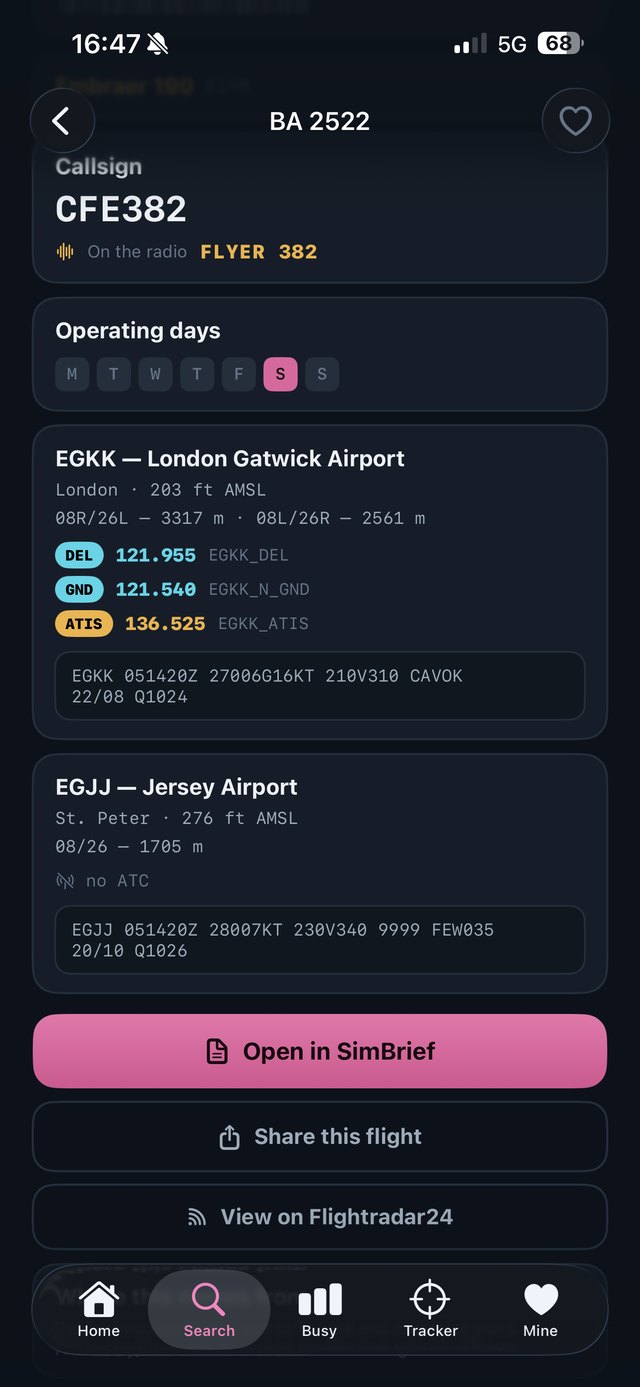 Live ATC positions with frequencies and METAR