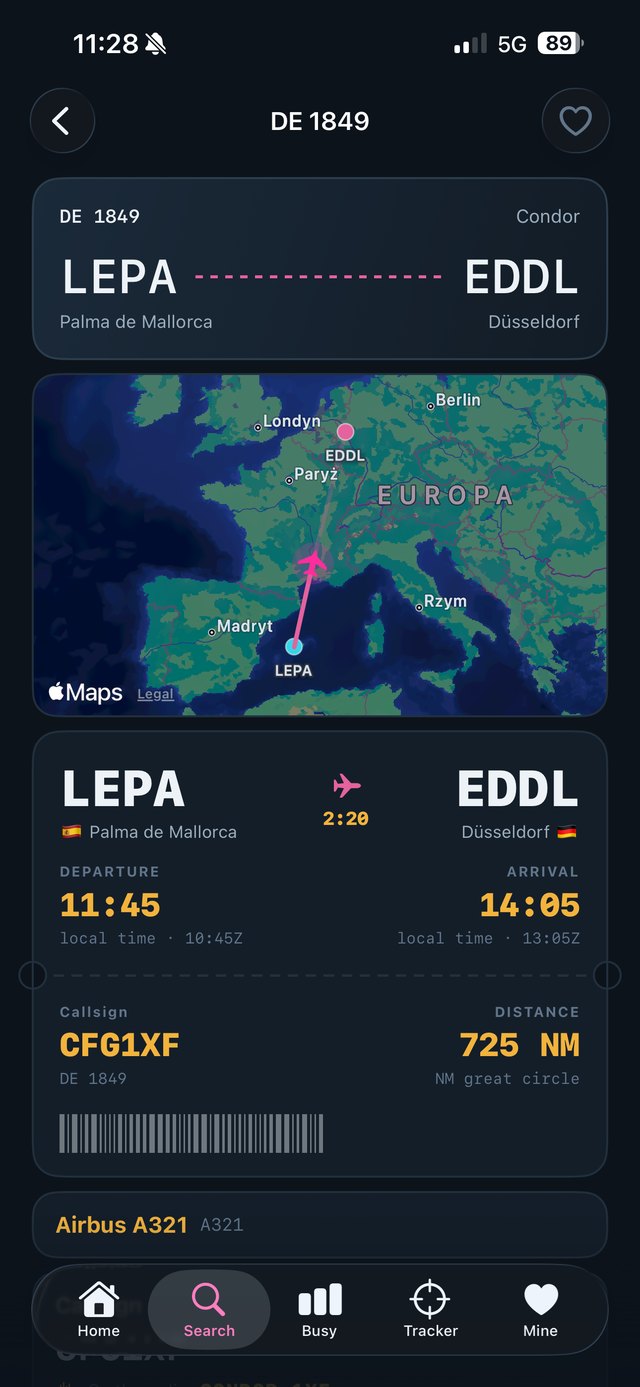 NextLeg flight card: LEPA to EDDL boarding pass