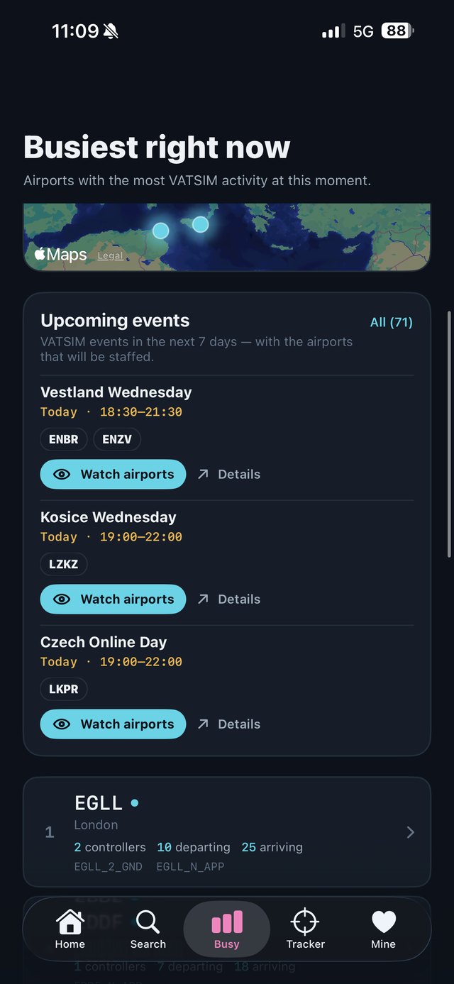 Upcoming VATSIM events in NextLeg
